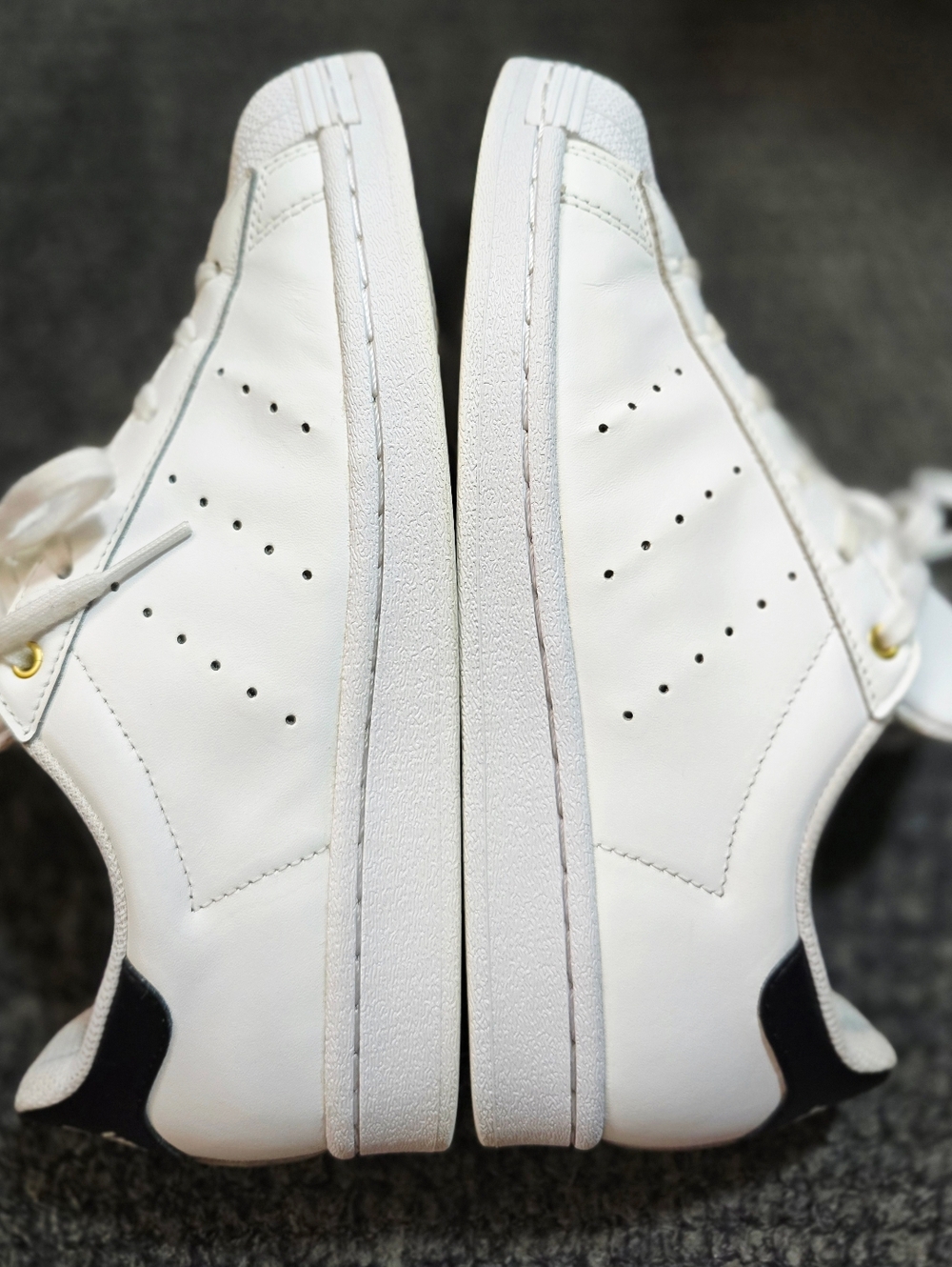 Adidas Superstar “Superstan” White Black Gold Lace Sneakers Mens 6 Womens7.5 - Picture 4 of 8